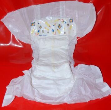 nursery print disposable nappy Large