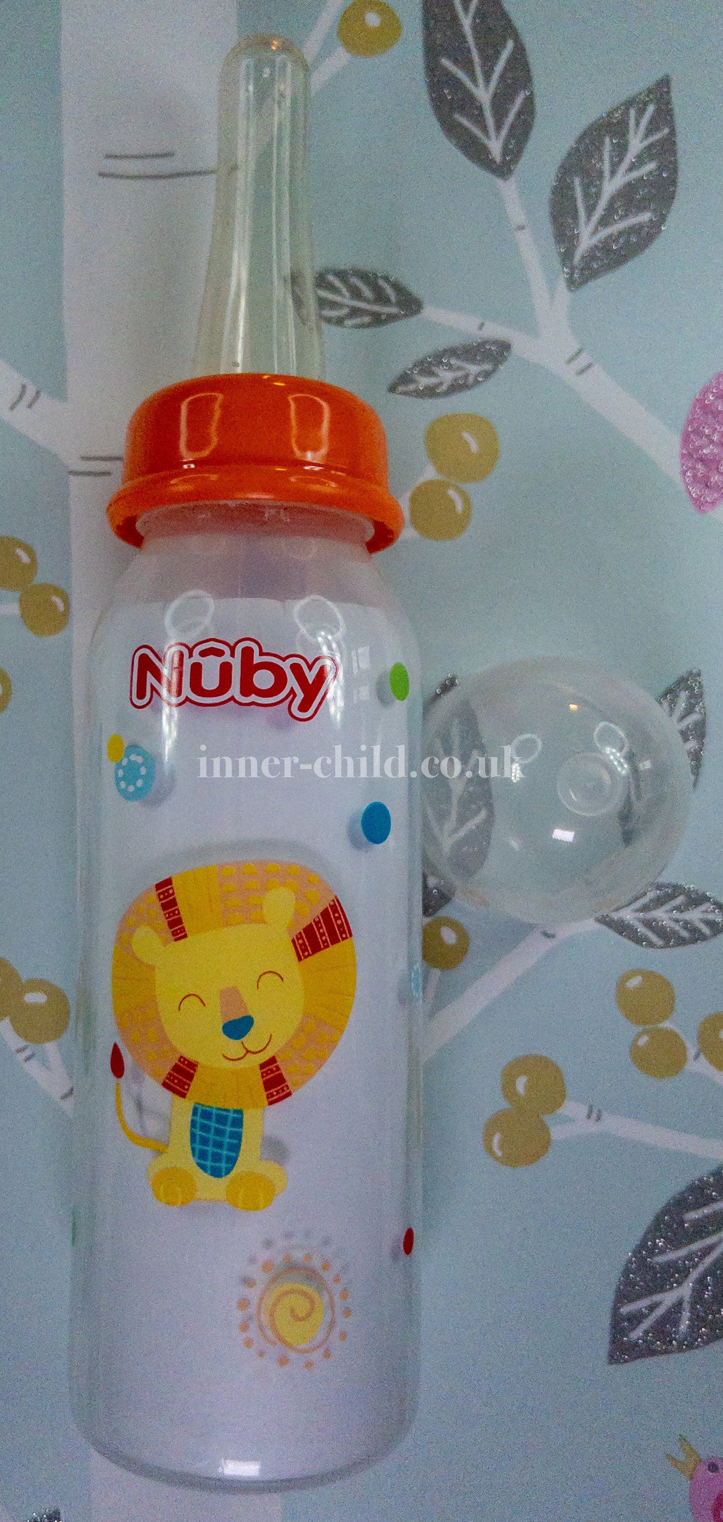 Happy Little Lion Orange Nuby Bottle
