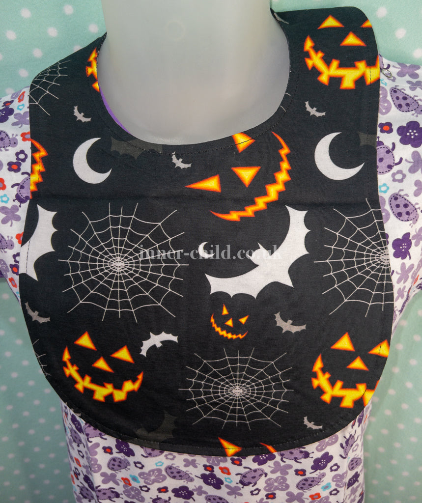 Black Halloween Adult Bib