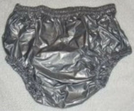 plastic pants PVC silver