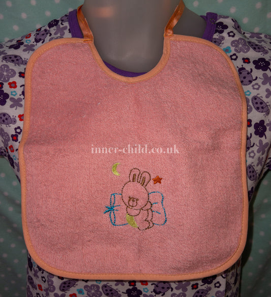 Pink Rabbit Bib