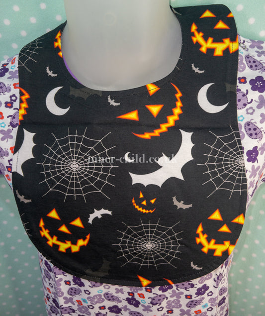 Black Halloween Adult Bib