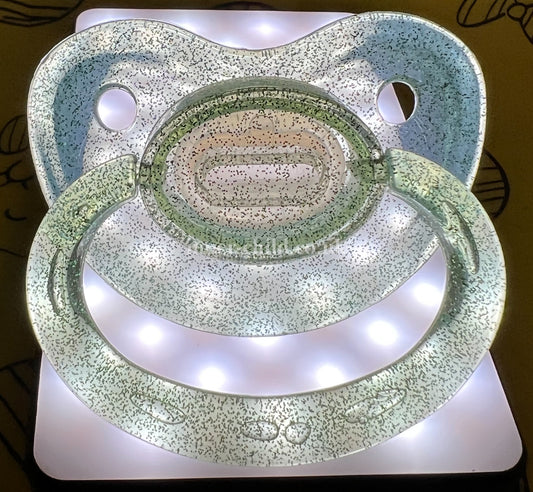 Transparent Green Sparkly Pacifier